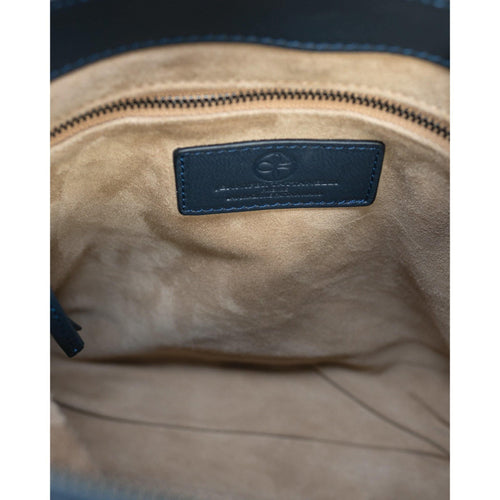 Women's Leather Intreccio Scozzese Crossbody Bag in Marino, Pearl and Silver - Jennifer Tattanelli